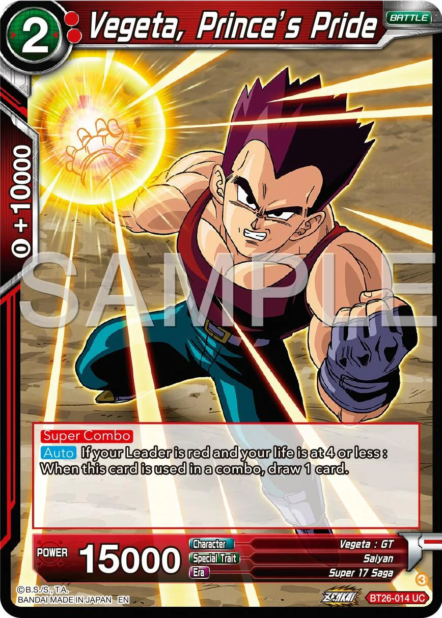 Vegeta, Prince's Pride (BT26-014) [Ultimate Advent] - Image 2