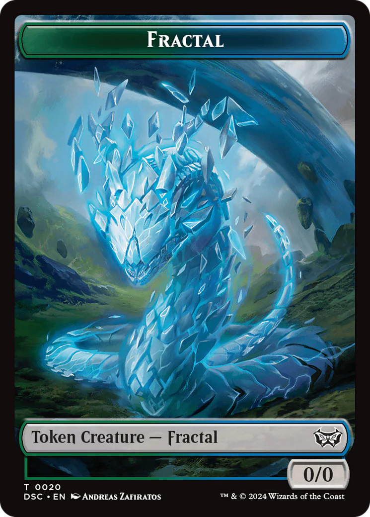 Wurm (0018) // Fractal Double-Sided Token [Duskmourn: House of Horror Commander Tokens] - Image 2