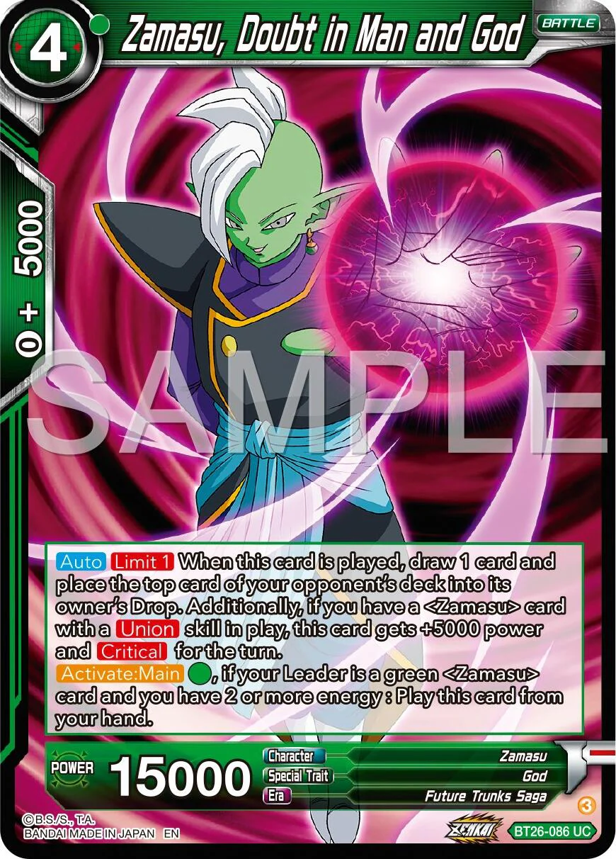 Zamasu, Doubt in Man and God (BT26-086) [Ultimate Advent] - Image 3