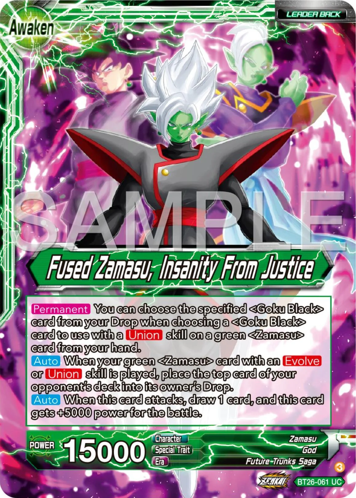 Zamasu // Fused Zamasu, Insanity From Justice (BT26-061) [Ultimate Advent] - Image 2
