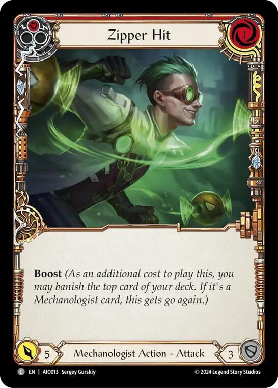 Zipper Hit (Red) [AIO013] (Armory Deck: Dash) - Image 2
