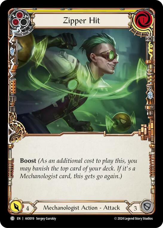Zipper Hit (Yellow) [AIO019] (Armory Deck: Dash) - Image 2