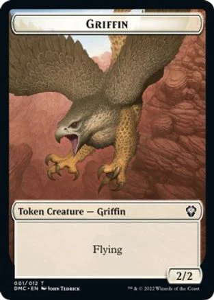 Zombie Knight // Griffin Double-Sided Token [Dominaria United Commander Tokens] - Image 2