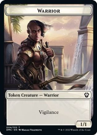 Zombie Knight // Warrior Double-Sided Token [Dominaria United Commander Tokens] - Image 2